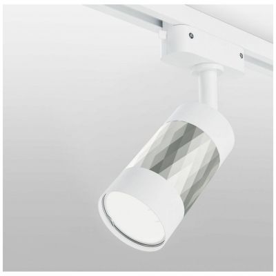 Трековый светильник Elektrostandard Mizar GU10 Белый/серебро (MRL 1007) однофазный