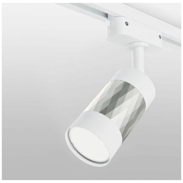 Трековый светильник Elektrostandard Mizar GU10 Белый/серебро (MRL 1007) однофазный