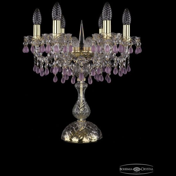 Настольная лампа Bohemia Ivele Crystal 1410L/6/141-47/G/V7010