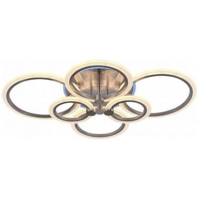 Потолочный светодиодный светильник 8076/6 NKL 132W+8W RGB никель Profit Light