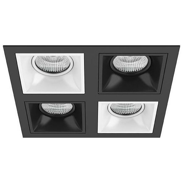 Встраиваемый точечный светильник D54706070607 черный/белый Domino Lightstar