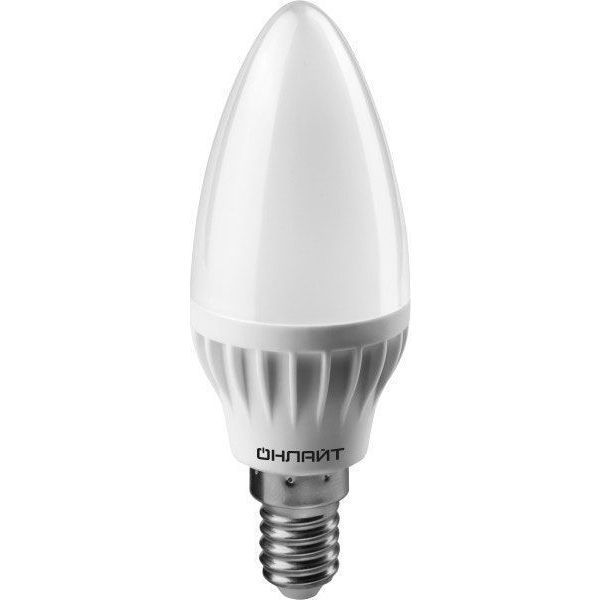 Светодиодная лампа ОНЛАЙТ 61 127 OLL-C37-6-230-6.5K-E14-FR
