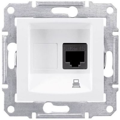 Розетка компьютерная 1-ая Schneider Electric Sedna Белый RJ45 кат. 6 STP