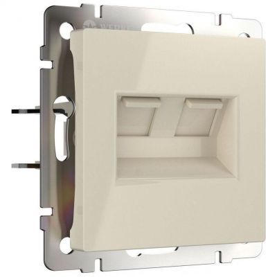 Розетка двойная компьютерная Werkel W1181103слоновая кость (WL03-RJ45+RJ45 -ivory)