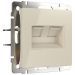 Розетка двойная компьютерная Werkel W1181103слоновая кость (WL03-RJ45+RJ45 -ivory)