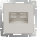 Розетка двойная компьютерная Werkel W1181103слоновая кость (WL03-RJ45+RJ45 -ivory)
