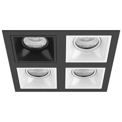 Встраиваемый точечный светильник D54707060606 черный/белый Domino Lightstar