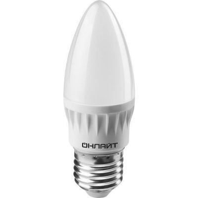 Светодиодная лампа ОНЛАЙТ 61 129 OLL-C37-6-230-6.5K-E27-FR