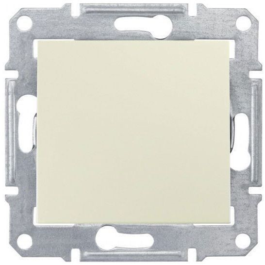 Выключатель 1-клавишный кнопочный Schneider Electric Sedna Бежевый 10 А (сх.1)