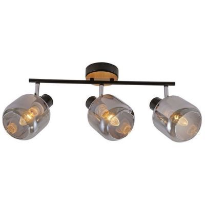 Светильник потолочный Linvel LV 9434/3 Кейд Черный/хром Е14 40W 550x155x220мм