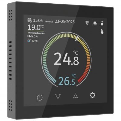 Умный сенсорный терморегулятор с LCD дисплеем (черный) W1851108 Werkel