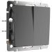Выключатель двухклавишный проходной Werkel W1122004 графит рифленый (WL04-SW-2G-2W)