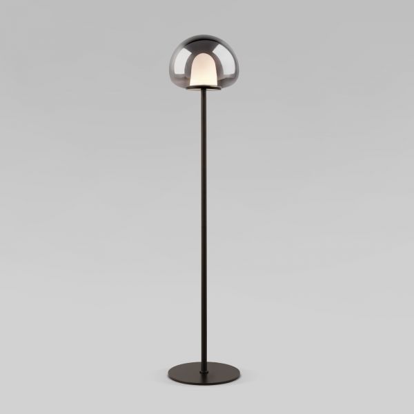 Напольный светодиодный светильник со стеклянным плафоном Eurosvet 90327/1 черный