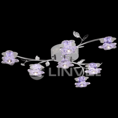 Люстра Linvel LV 8395/7 Хром/LED фиолетовый