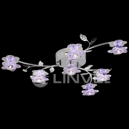 Люстра Linvel LV 8395/7 Хром/LED фиолетовый
