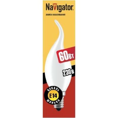 Navigator FC E14 60W свеча на ветру NI-FC-60-230-E14-FR матовая