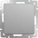 Выключатель 1-клавишный проходной Werkel W1112009 серебро рифленый (WL09-SW-1G-2W)