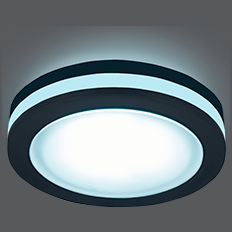 Светильник Gauss Backlight BL107 круглый черный 5W LED 4000K