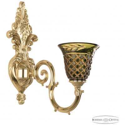 Бра бронзовые 7203B15P/1/210 G P2 U Amber-Green/H-1j Bohemia Ivele Crystal
