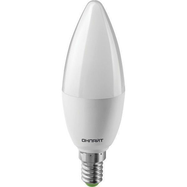 Светодиодная лампа свеча ОНЛАЙТ 61 957 OLL-C37-10-230-4K-E14-FR
