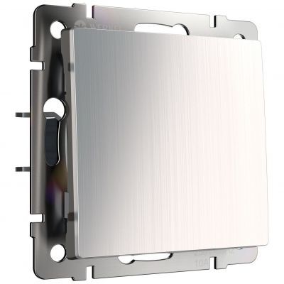 Выключатель одноклавишный проходной Werkel W1112002 глянцевый никель (WL02-SW-1G-2W)