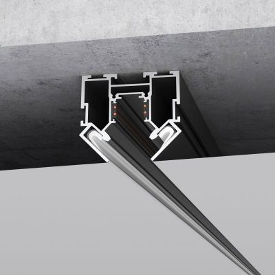 Slim Magnetic Шинопровод в натяжной потолок (черный) (2м) 85123/00 Elektrostandard