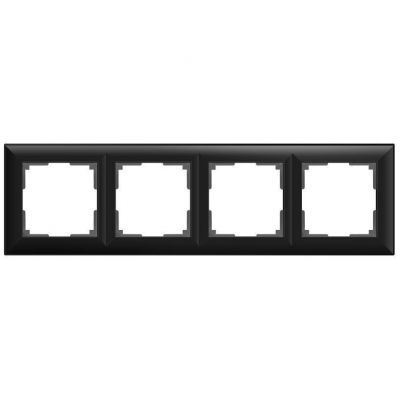 Рамка на 4 поста Werkel W0042208 черный матовый (WL14-Frame-04)