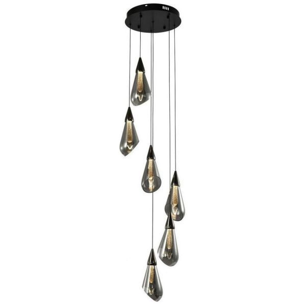 Подвесной светодиодный светильник G52137/6BK+GD SM Gerhort
