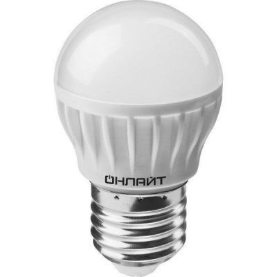 Светодиодная лампа ОНЛАЙТ 61 138 OLL-G45-6-230-6.5K-E27