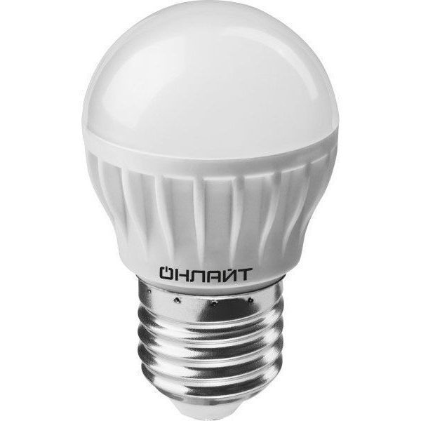 Светодиодная лампа ОНЛАЙТ 61 138 OLL-G45-6-230-6.5K-E27