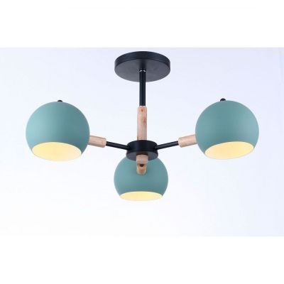 Люстра Linvel LV 9282/3 Фарго черный/светлое дерево E14