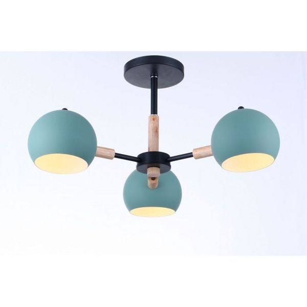 Люстра Linvel LV 9282/3 Фарго черный/светлое дерево E14