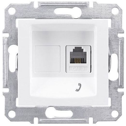 Розетка ТЛФ 1-ая Schneider Electric Sedna Белый RJ11