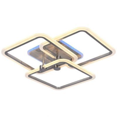Потолочный светодиодный светильник 8001/3 NKL 108W+10W RGB никель Profit Light