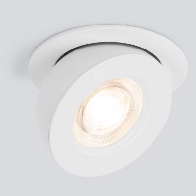 Встраиваемый точечный светодиодный светильник Pruno белый 8W 4200К 25080/LED Elektrostandard