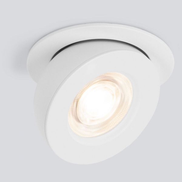 Встраиваемый точечный светодиодный светильник Pruno белый 8W 4200К 25080/LED Elektrostandard