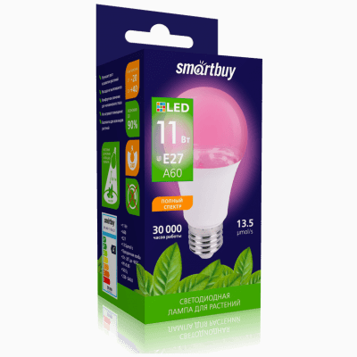 Светодиодная лампа Фито Smartbuy SBL-A60-11-fito-E27