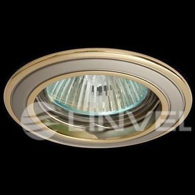 Точечный светильник Linvel ELC-146 G/PN/G неповорот. под MR-16 зол/никель/зол