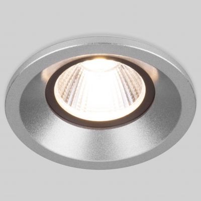 Встраиваемый точечный светодиодный светильник Elektrostandard 25024/LED серебряный
