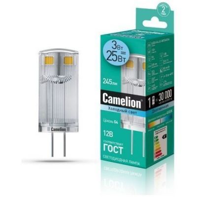Светодиодная лампа Camelion LED3-G4-JC-NF/845/G4