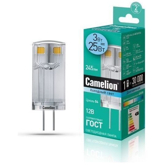 Светодиодная лампа Camelion LED3-G4-JC-NF/845/G4