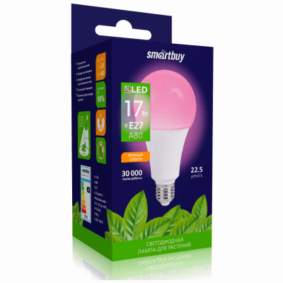 Светодиодная лампа Фито Smartbuy SBL-A80-17-fito-E27