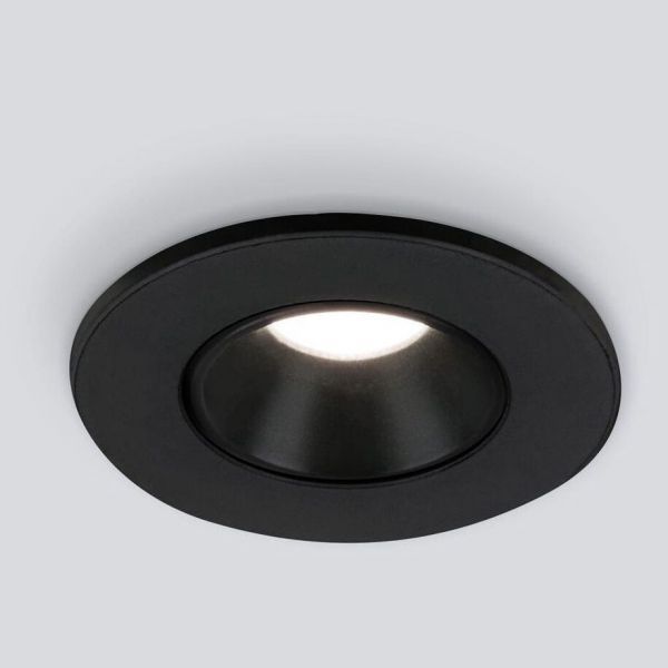 Встраиваемый точечный светодиодный светильник Elektrostandard 25025/LED 3W 4200K BK черный
