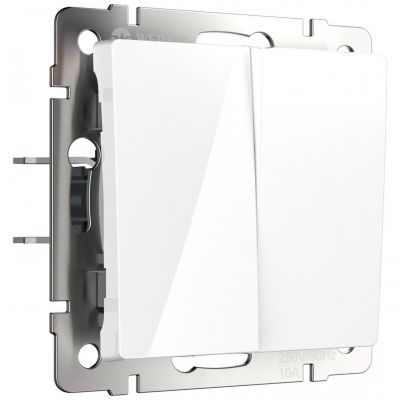 Выключатель 2-клавишный Werkel W1120001 белый (WL01-SW-2G)