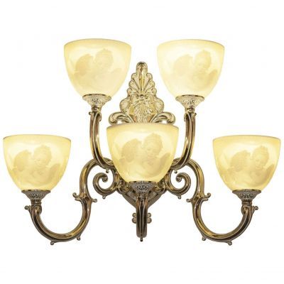 Бра бронзовые 7203B15P/3+2/210 NW P1 U Angel Bohemia Ivele Crystal