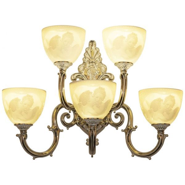 Бра бронзовые 7203B15P/3+2/210 NW P1 U Angel Bohemia Ivele Crystal