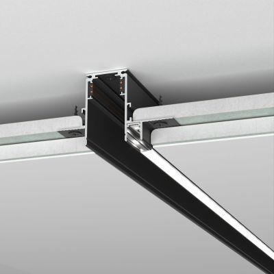 Slim Magnetic Шинопровод встраиваемый с местом под светодиодную ленту (чёрный) (2м) Elektrostandard