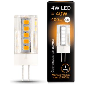 Лампа Gauss 207307104 LED G4 12V 4W 2700K керамика
