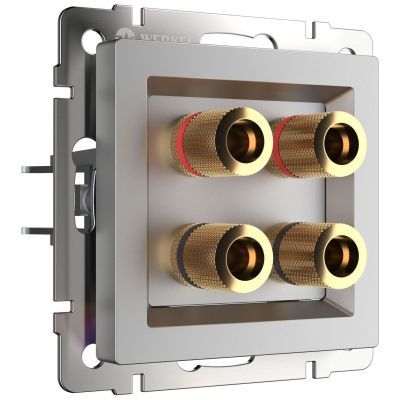 Акустическая розетка Werkel W1185006 серебряный (WL06-AUDIOx4)