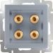 Акустическая розетка Werkel W1185006 серебряный (WL06-AUDIOx4)